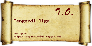 Tengerdi Olga névjegykártya
